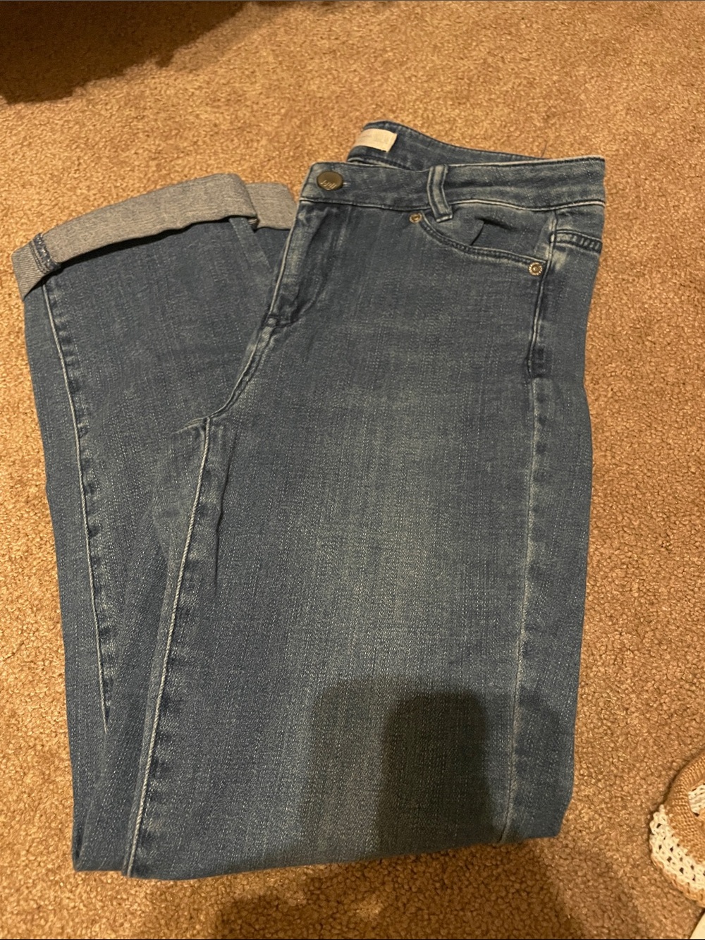 J. Jill Boyfriend Jeans in Medium Blue Denim